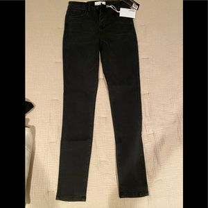 High Rise black skinny jeans; size 25 - Unworn and tag still on!